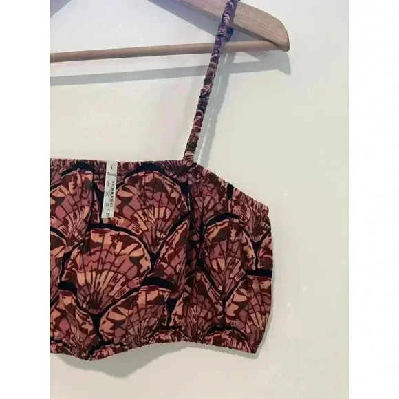 Madewell‎ Lightestspun Cover-Up Bubble Crop Top Painted Seashells Size Large - Picture 4 of 9